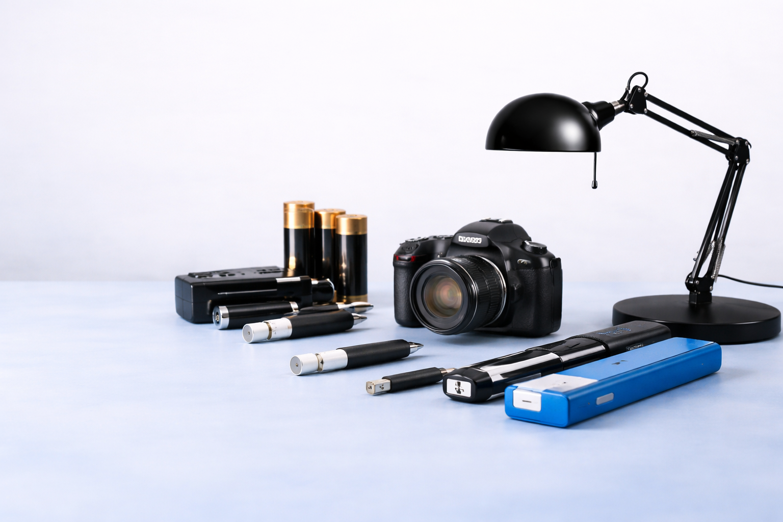 Home Tech Essentials On Clean Surface