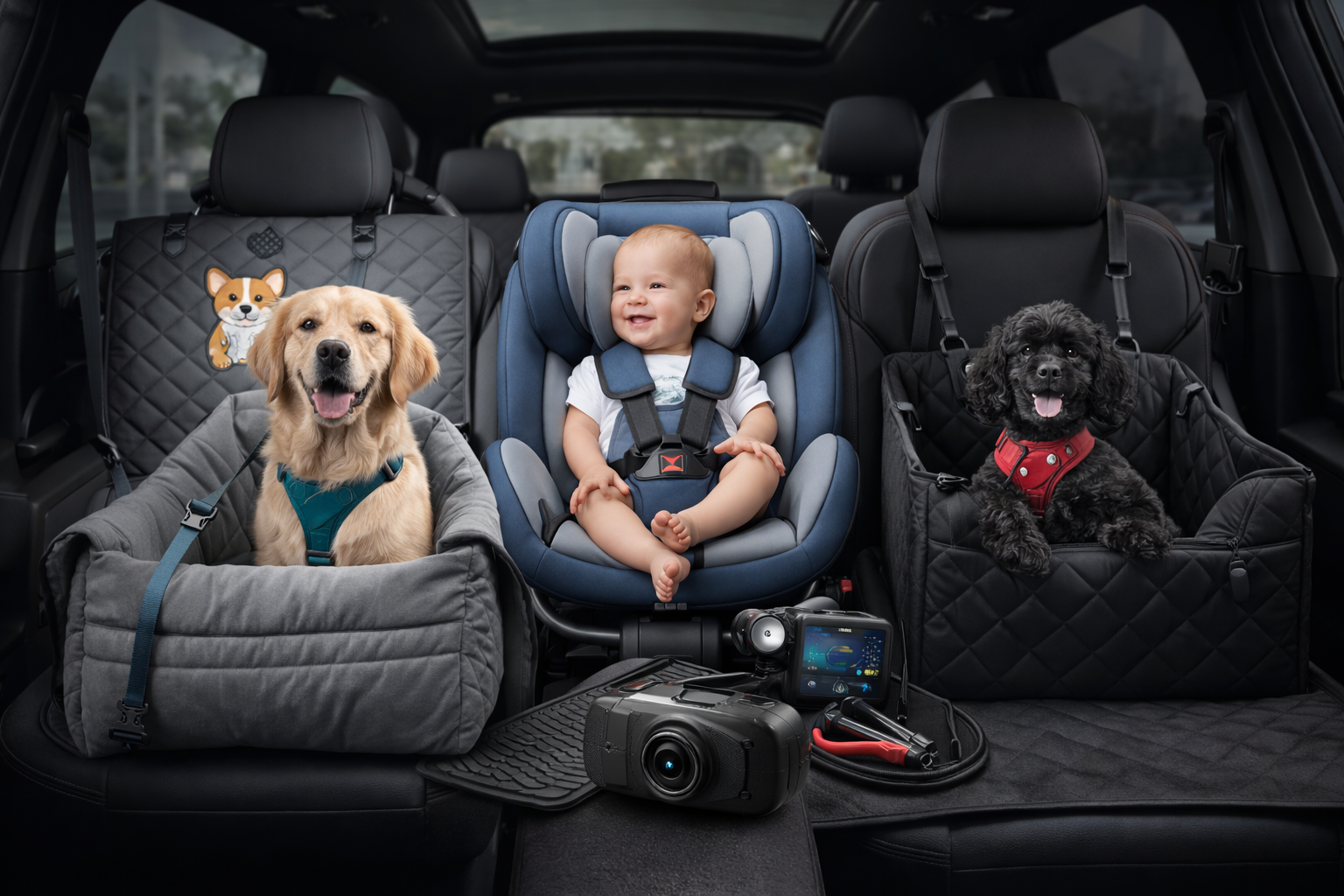 Tier Und Babyautositz Im Inneren